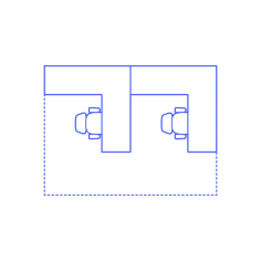 Layouts Private Offices Shared L Shape Wall Vinyl Cutting Svg File, Free Vectors File